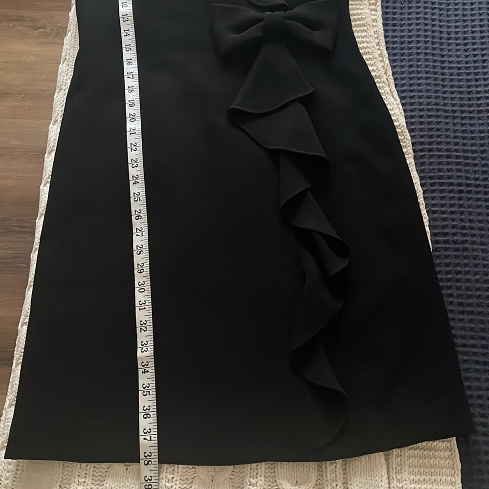 Rikki Freeman for Terri John Black Formal Asymmetrical Dress with Bow Size 10 - Picture 11 of 16